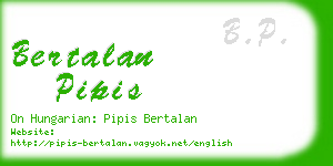 bertalan pipis business card